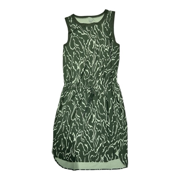 Athleta Rincon Green Printed Dress M Tall - Picture 4 of 6